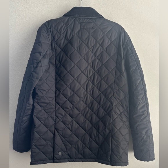 Quince Diamond Quilted  Corduroy Collar Black Barn Jacket large - Picture 7 of 10